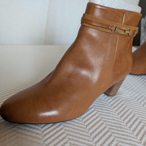 ECCO Pleven Ankle Boots Tan Brown Leather Size 40 US 9 – 9.5 New - Picture 6 of 13